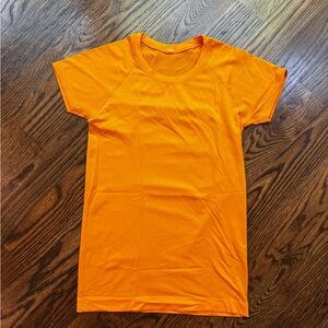 Lululemon Orange Swiftly Tec Short Sleeve
